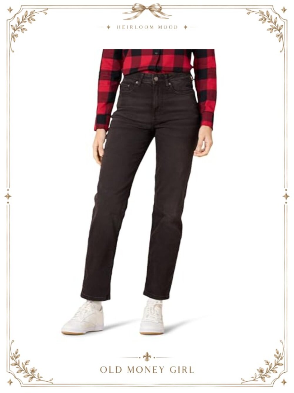 High-Rise Straight Leg Jeans Slim Fit Stretch Denim High Rise Pants